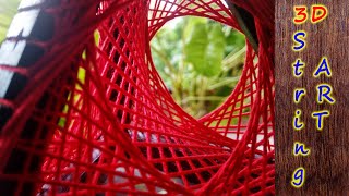 3D String Art Pyramid  How to make 3D String Art  DIY string art step by step tutorial [upl. by Azerila]