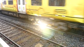 Merseyrail 507 009 making arcs at Birkdale station [upl. by Hplodur596]