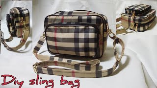 DIY Sling Bag  Sling Bag Pattern how to sew bags and purses bag making [upl. by Nelac]