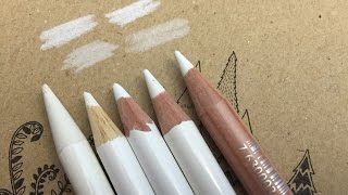 White Colored pencils Some ways to use it [upl. by Kcirrez]