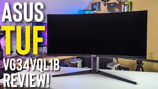 ASUS TUF VG34VQL1B Ultrawide Monitor Review [upl. by Ilrac37]