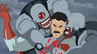 Omni man VS Zombie Robots  Invincible Episode 7 [upl. by Yssirk]