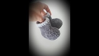 How to crochet baby booties QUICK AND EASY [upl. by Lered37]