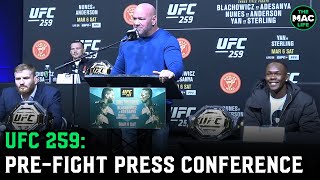 UFC 259 PreFight Press Conference Israel Adesanya vs Jan Blachowicz [upl. by Yasdnyl]