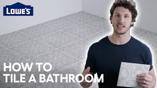 How to Tile A Bathroom Floor [upl. by Yajeet]