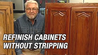 Refinish Kitchen Cabinets Without Stripping [upl. by Anrol]