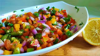 Bell Pepper Salsa Recipe  Easy Bell Pepper Salad Recipe [upl. by Yelsa55]