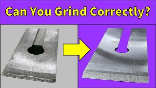 How To Grind A Plane Blade  Reestablish the primary bevel [upl. by Strohl]