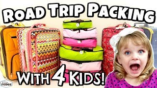 Packing for a FAMILY ROAD TRIP with FOUR KIDS 🚙 Packing and Car Organization HACKS [upl. by Sheelah]