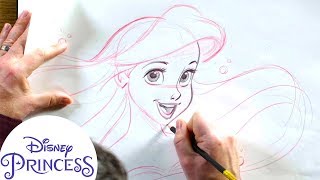 How to Draw Ariel from The Little Mermaid  Disney Princess [upl. by Annazor417]