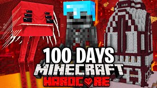 I Survived 100 Days as a WITHER SKELETON in Hardcore Minecraft Heres What Happened [upl. by Etak]