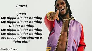 Burna Boy Ye Lyrics [upl. by Encrata]