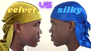 Velvet vs Silky Durag  Best Durag For 360 Waves [upl. by Ablem]