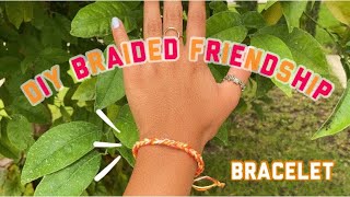 DIY braided friendship bracelet  simple [upl. by Eirrol]