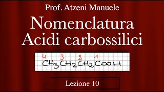 Nomenclatura Acidi Carbossilici L10 ProfAtzeni ISCRIVITI [upl. by Horick]