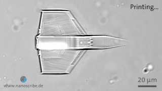 Microscale 3D printing of a spaceship [upl. by Epp]