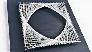 String Art  How to do geometric triangles [upl. by Llenrod]