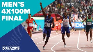 Mens 4x100m Relay Final  World Athletics Championships Doha 2019 [upl. by Ative]