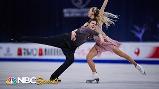 Sinitsina amp Katsalapov score first world ice dance title first for Russia in 12 years  NBC Sports [upl. by Nodyarb]