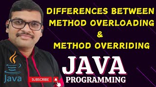 DIFFERENCES BETWEEN METHOD OVERLOADING AND OVERRIDING  JAVA PROGRAMMING [upl. by Lichter]