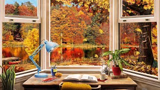 Easy Breezy Fall Study Ambience calming wind birds and chimes for relaxation and focus [upl. by Cybill589]