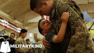 Parents Reuniting With Their Kids Compilation  Militarykind [upl. by Utham119]