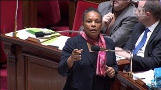 Quand Taubira réprimande une collaboratrice en plein hémicycle  0506 [upl. by Newra]