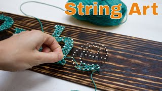 DIY String Art  diy string art tutorial  string art letters  string art for beginners  how to [upl. by Cyndia]