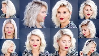 HOW TO 10 Easy Short HairStyles With Flat Iron Tutorial  Milabu [upl. by Ardenia]