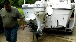 How To Flush Your Outboard Boat Motor Correctly [upl. by Ordnassela]