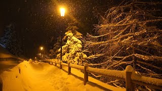 1 Hour of Beautiful Relaxing Snow Falling in a Mountain Village [upl. by Coy]