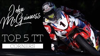 McGuinness Top 5 Isle of Man TT corners [upl. by Ynohtnacram]