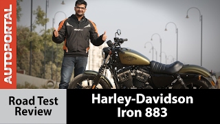 2017 HarleyDavidson Iron 883 Test Ride Review  Autoportal [upl. by Llemrej]