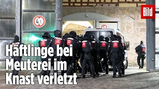 Gefängnismeuterei Polizei stürmt Knast in Thüringen  JVA Untermaßfeld [upl. by Adnirb]