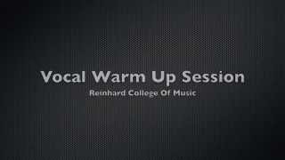 Singing Lessons  Vocal Warm Up Exercises PART 1 of 3 [upl. by Kinson708]