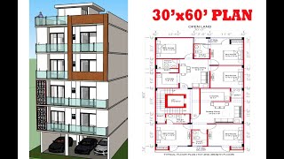 30 X 60 HOUSE PLAN Best plan for 2 Units per floor [upl. by Lombardy989]