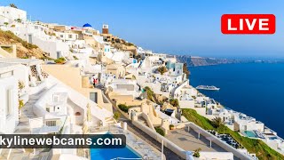 🔴 Recorded live footage webcam from Santorini  Greece [upl. by Shae]