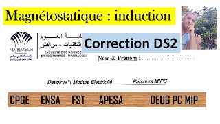 Corrigé DS2 2020  magnétostatique et induction [upl. by Aiouqes785]