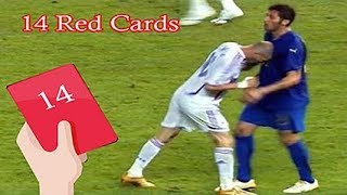 Zidane  All 14 RED Cards in Career [upl. by Sidwell]